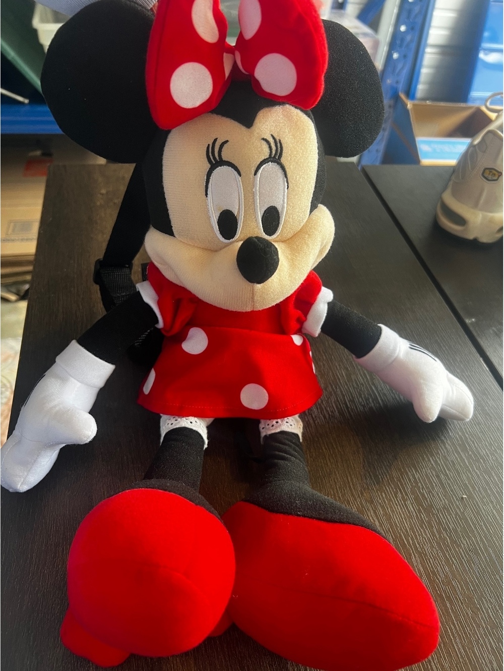 Disney Minnie Mouse Plush Backpack – Red Polka Dot Dress